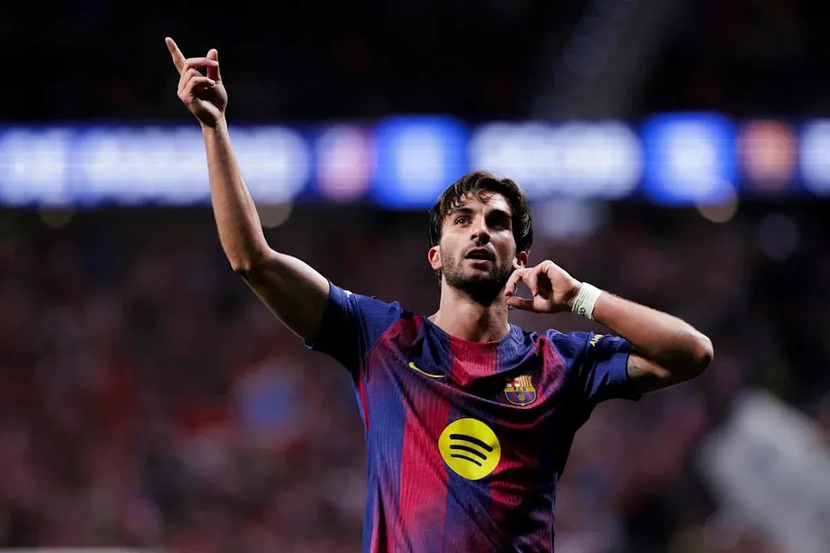 Jugador de Barcelona celebrando un gol en el partido