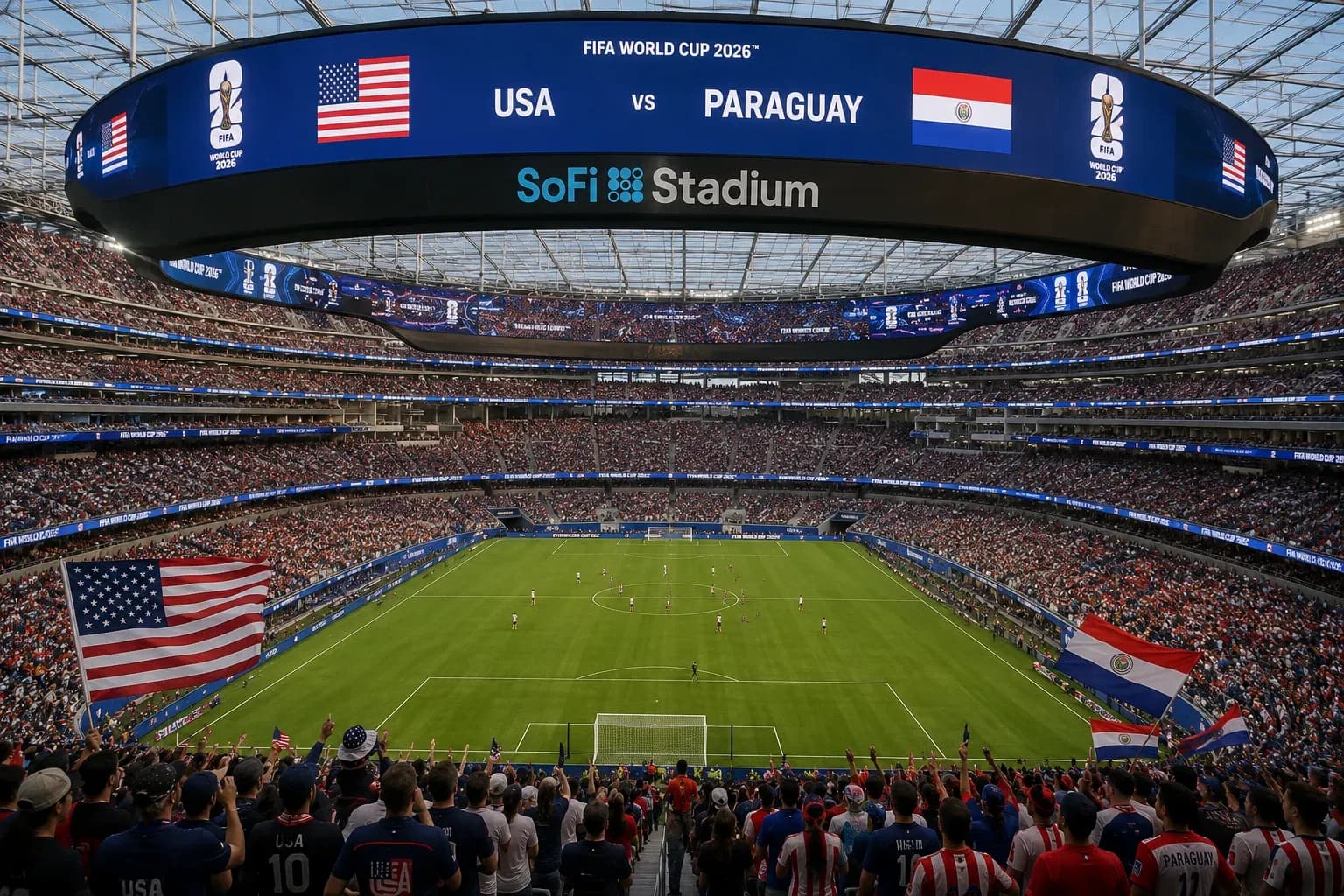 Estadio SoFi durante el partido USA vs Paraguay
