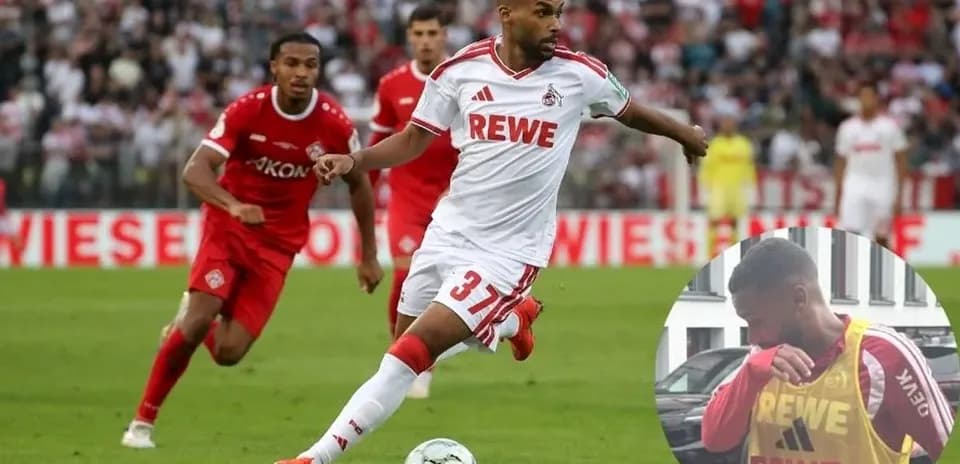 Jugador de Köln corriendo con el balón en partido