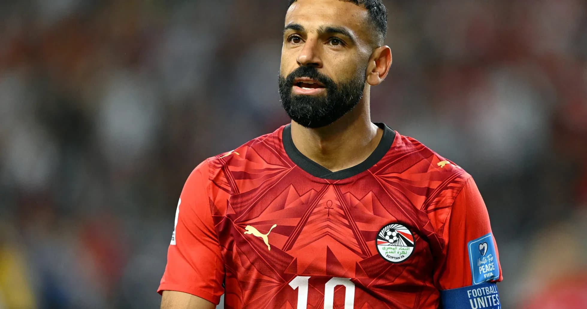 Mohamed Salah en partido de fútbol