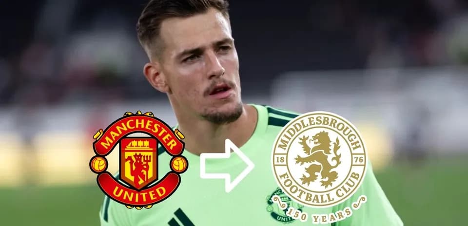 Jugador con camiseta de entrenamiento entre logotipos de clubes