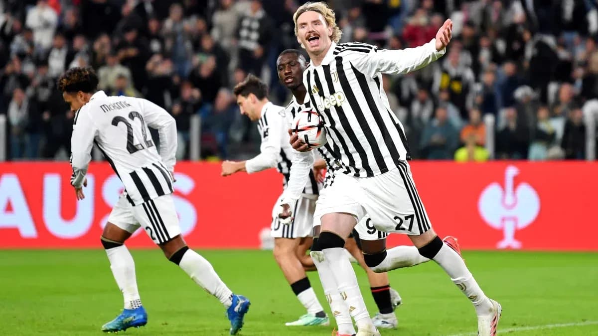 Jugadores de Juventus celebrando un gol en el estadio