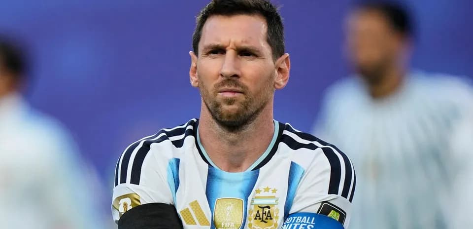 Jugador argentino con uniforme de la selección nacional