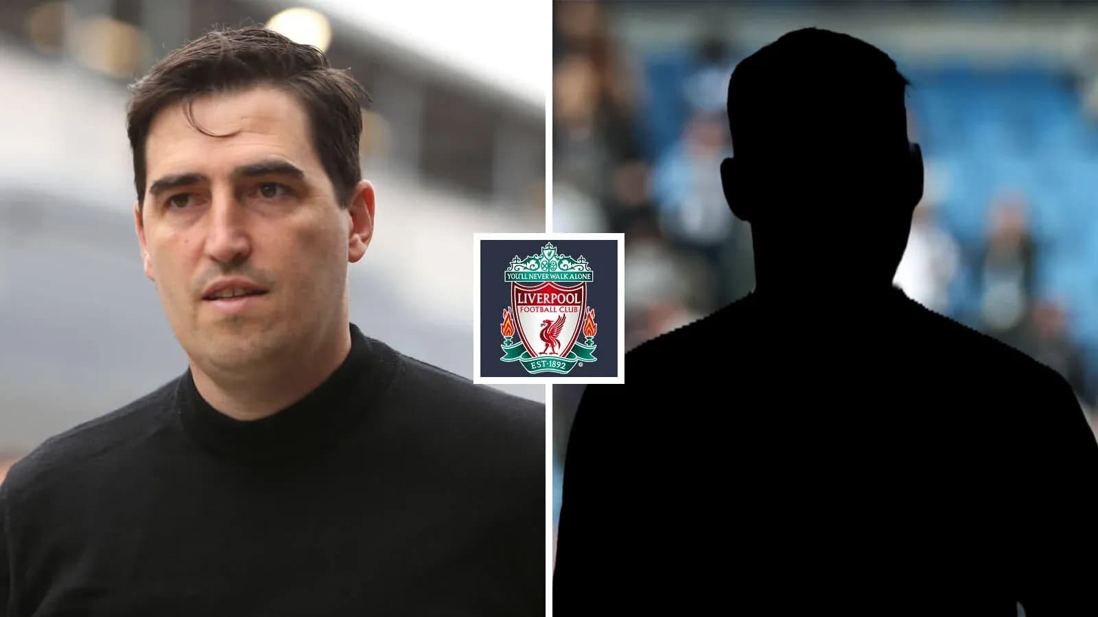Entrenador de Liverpool junto a silueta de jugador