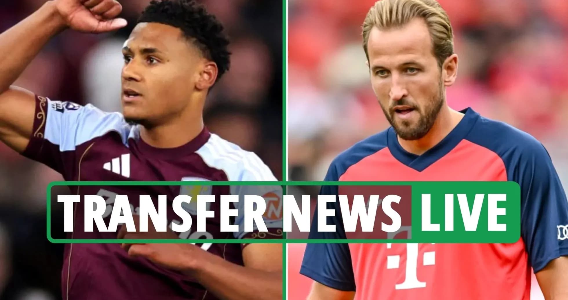 Jugadores de fútbol en un anuncio de noticias de transferencias