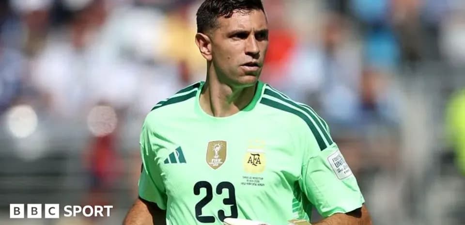 Portero de Argentina en el campo de juego