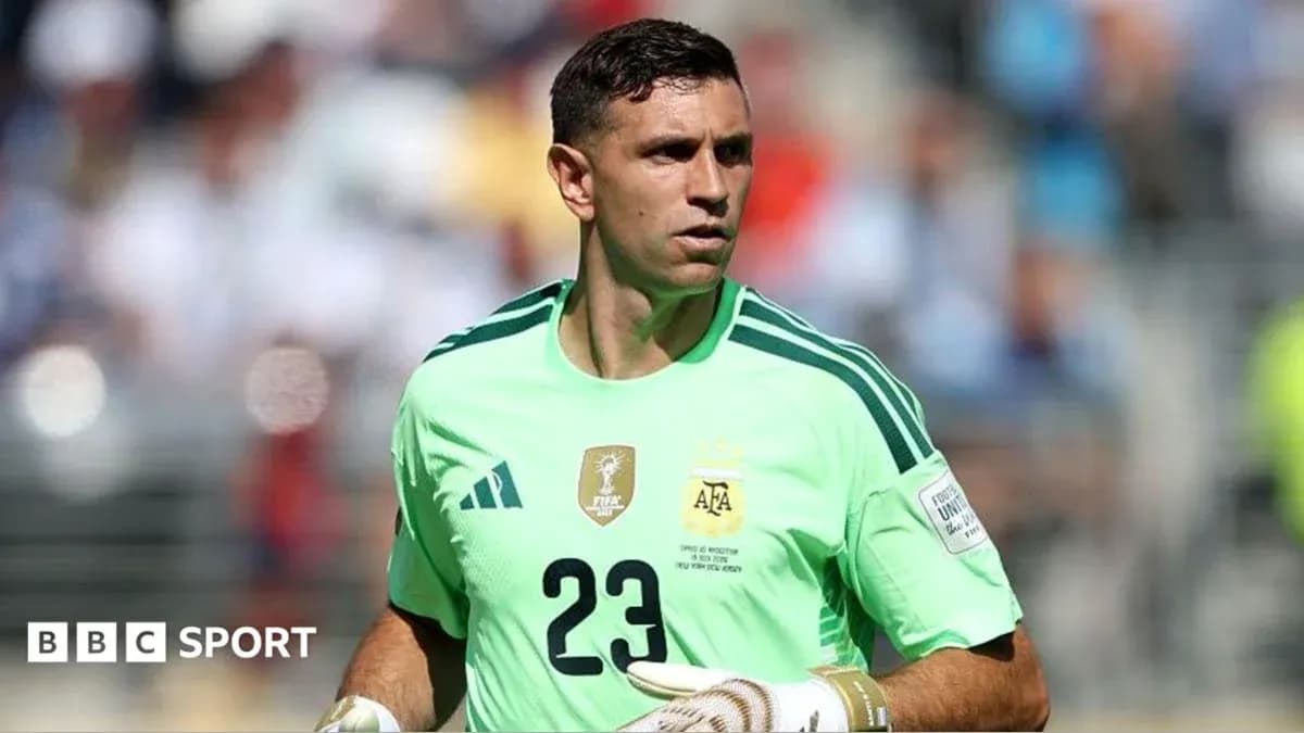 Portero de Argentina en el campo de juego
