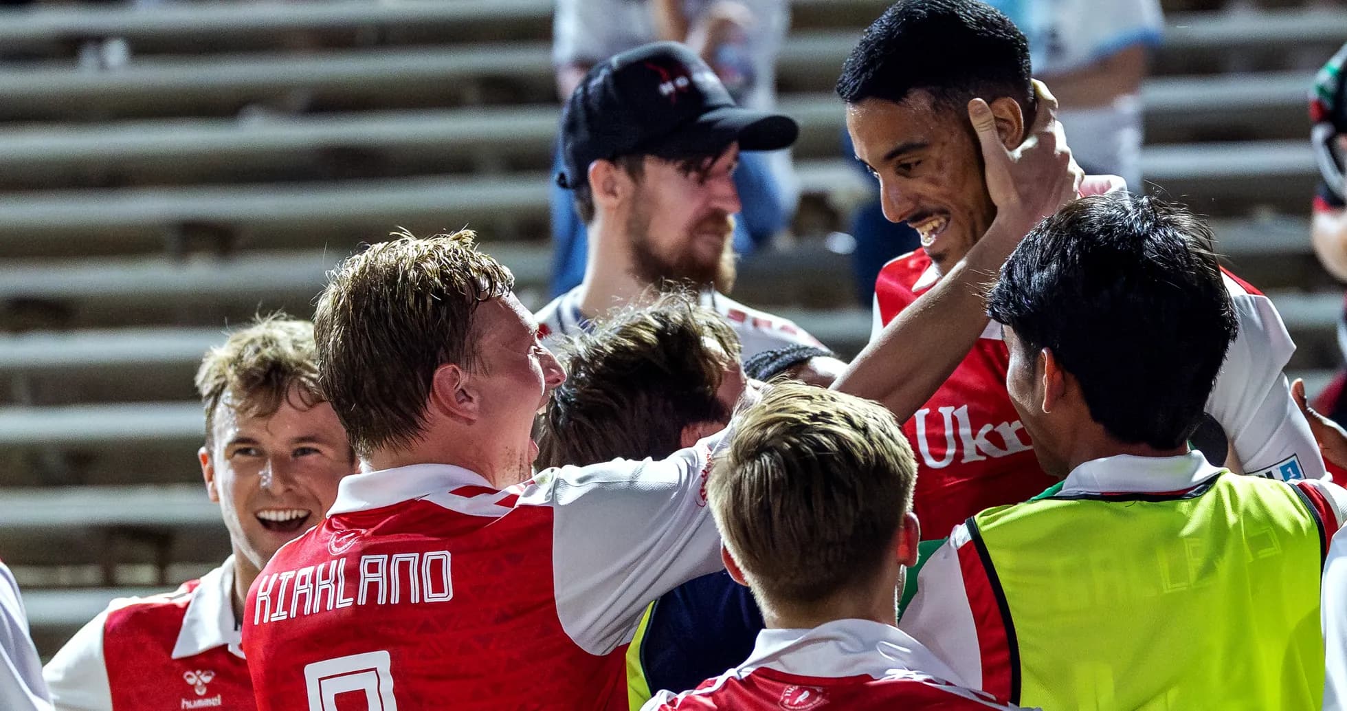 Celebración de jugadores de Loudoun United