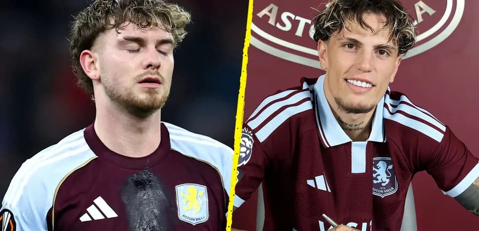 Jugador de Aston Villa en dos momentos distintos