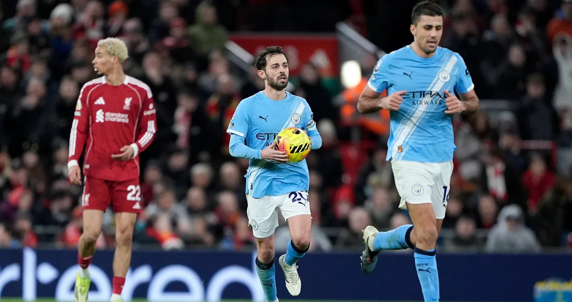 Jugadores de Manchester City en el campo