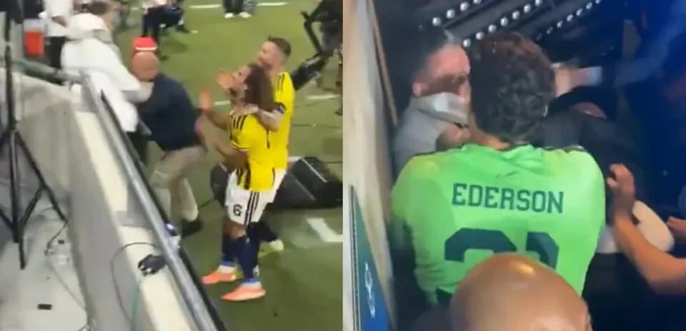 Jugadores involucrados en una pelea tras el partido