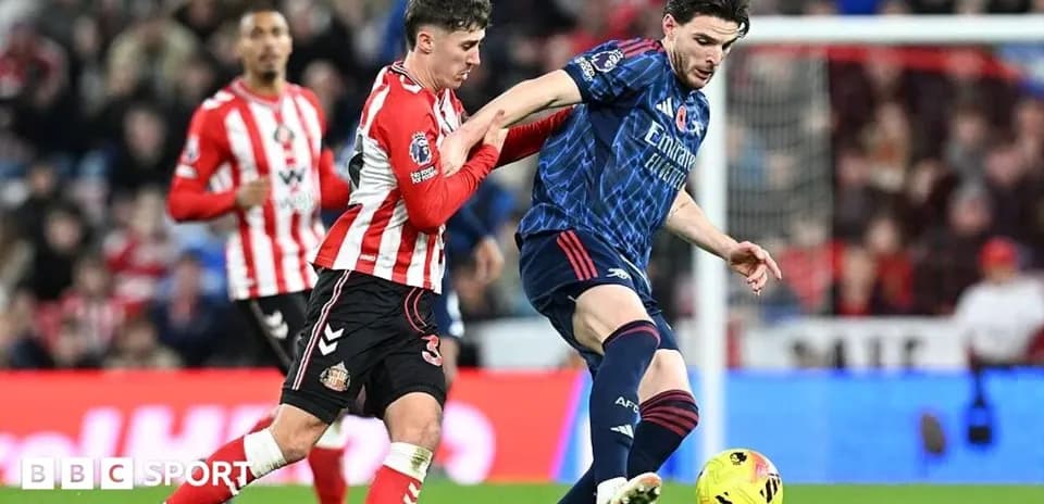 Sunderland contra Arsenal en partido de fútbol
