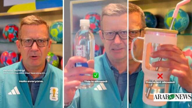Heimo Schirgi mostrando artículos permitidos y no permitidos