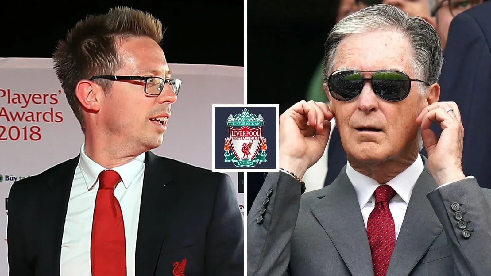 Dos hombres en evento de premios de Liverpool 2018