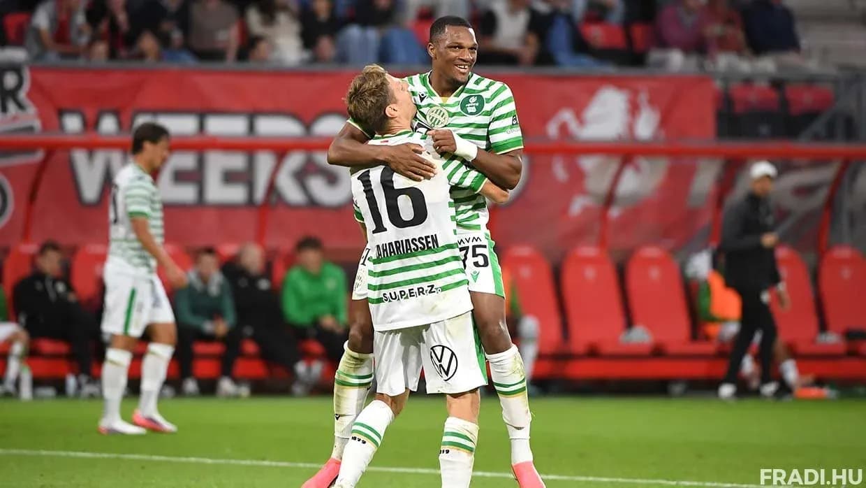 Jugadores de Ferencvarosi TC celebrando un gol