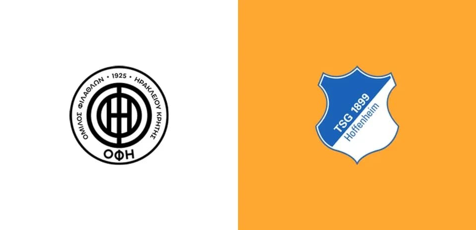 Logos de OFI Creta y TSG Hoffenheim