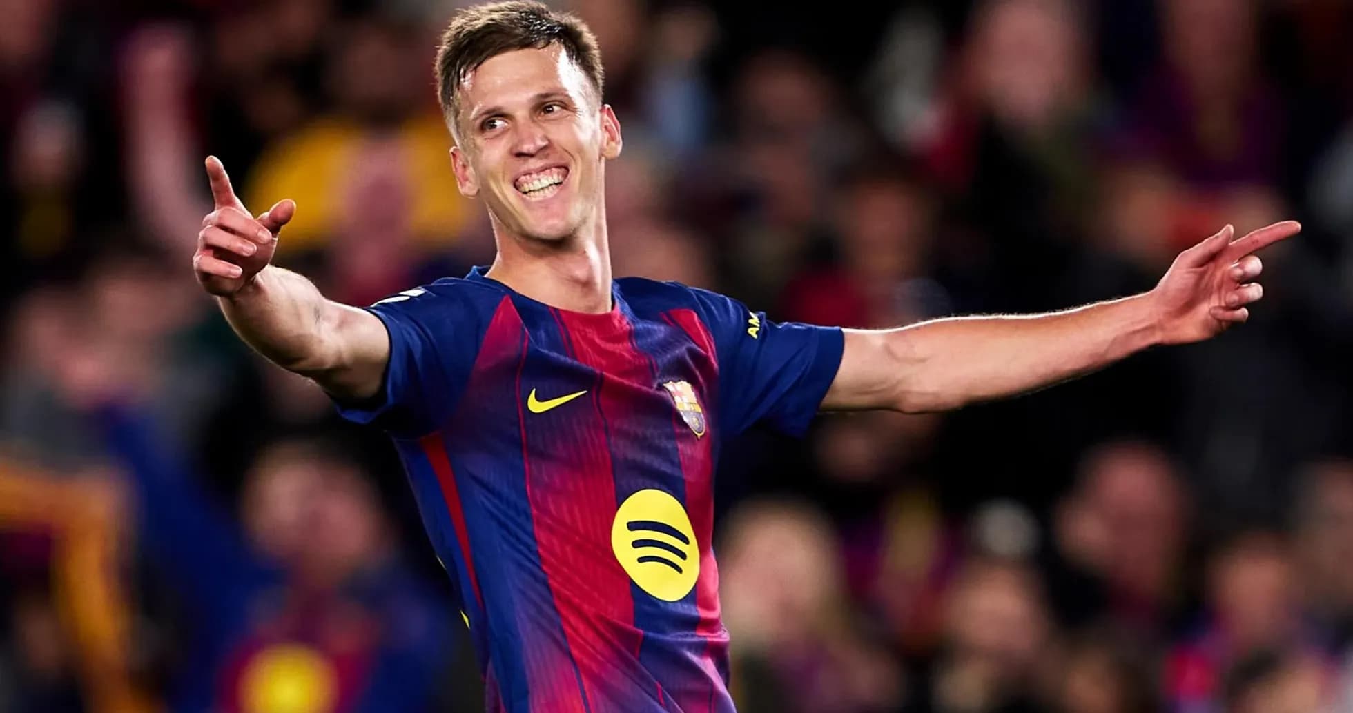 Jugador del Barcelona celebrando un gol