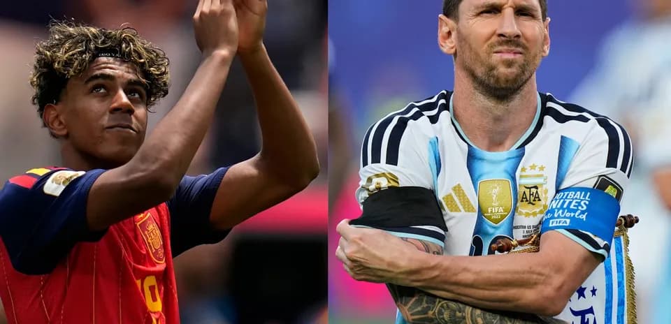 Jugadores de España y Argentina en el Mundial