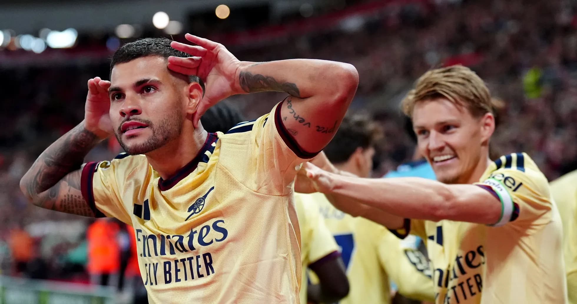 Celebración de un gol de Arsenal en Sunderland
