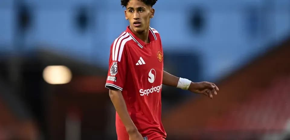 Jugador de Manchester United en el campo de juego