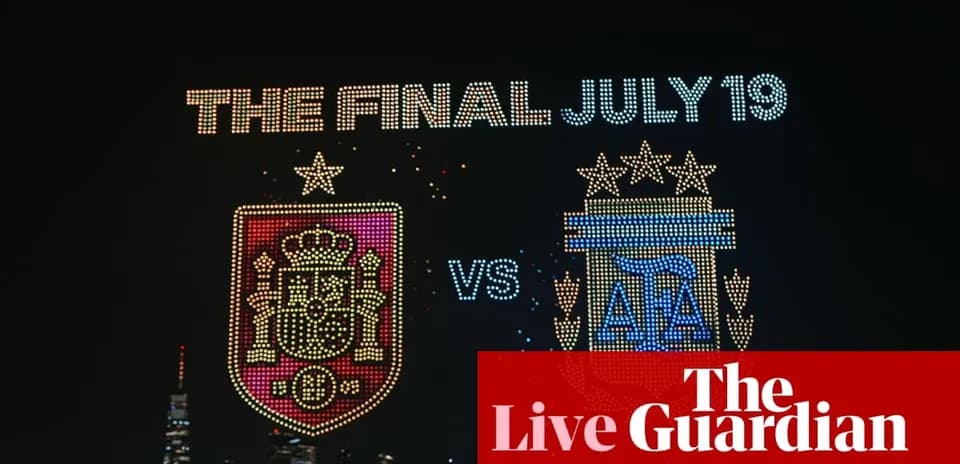 Cartel luminoso del partido final España vs Argentina