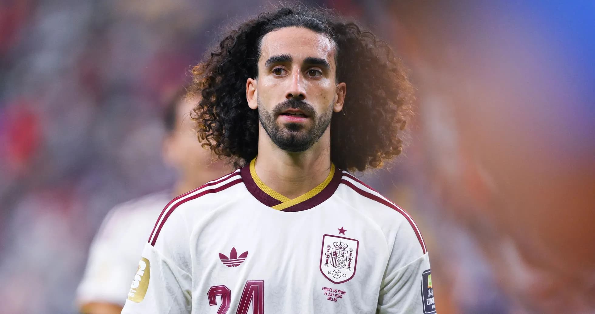 Jugador de España en uniforme durante un partido