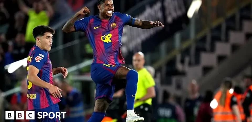 Jugador de Barcelona celebrando un gol en el partido