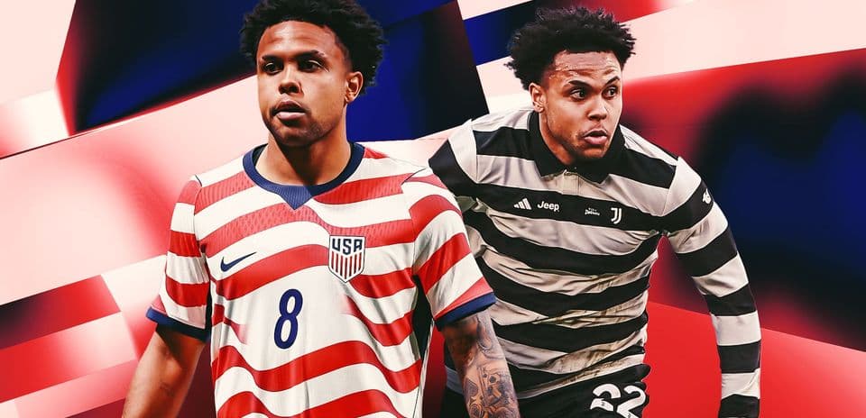 Jugador con uniforme de Estados Unidos y Juventus