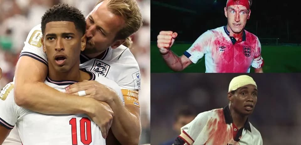 Jugadores de Inglaterra en momentos destacados del fútbol