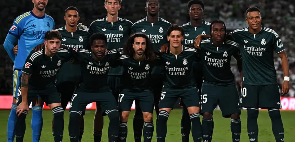 Plantilla del Real Madrid antes del partido