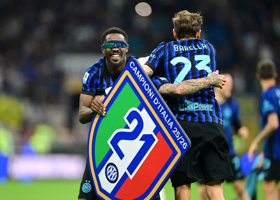 Jugadores de Inter celebrando el campeonato Jugadores de Inter celebrando el campeonato