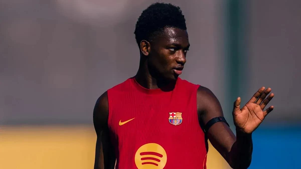 Jugador de FC Barcelona en entrenamiento Jugador de FC Barcelona en entrenamiento