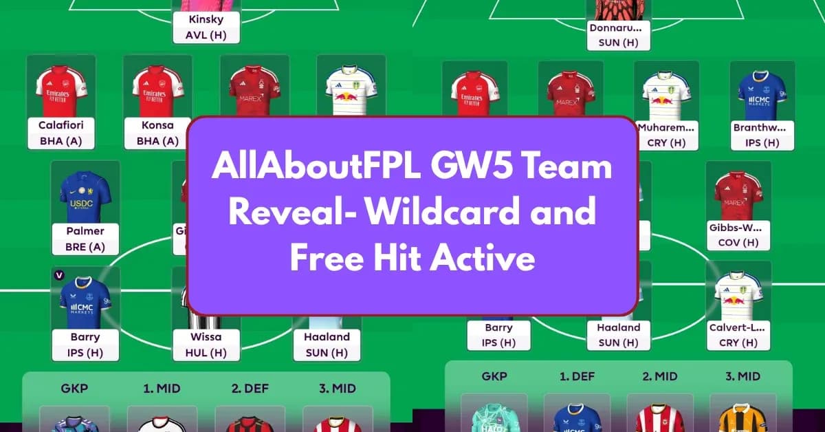 Formulario de equipo de FPL con jugadores y posiciones Formulario de equipo de FPL con jugadores y posiciones