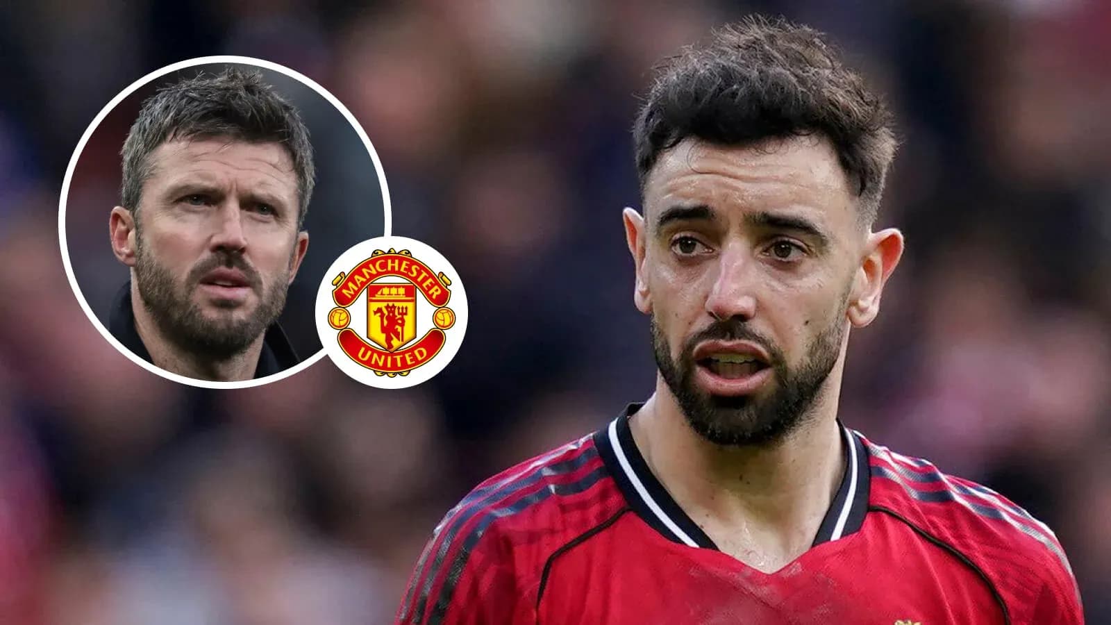 Bruno Fernandes en partido con escudo de Manchester United Bruno Fernandes en partido con escudo de Manchester United