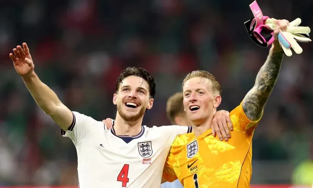 Jugadores de Inglaterra celebrando tras un partido Jugadores de Inglaterra celebrando tras un partido