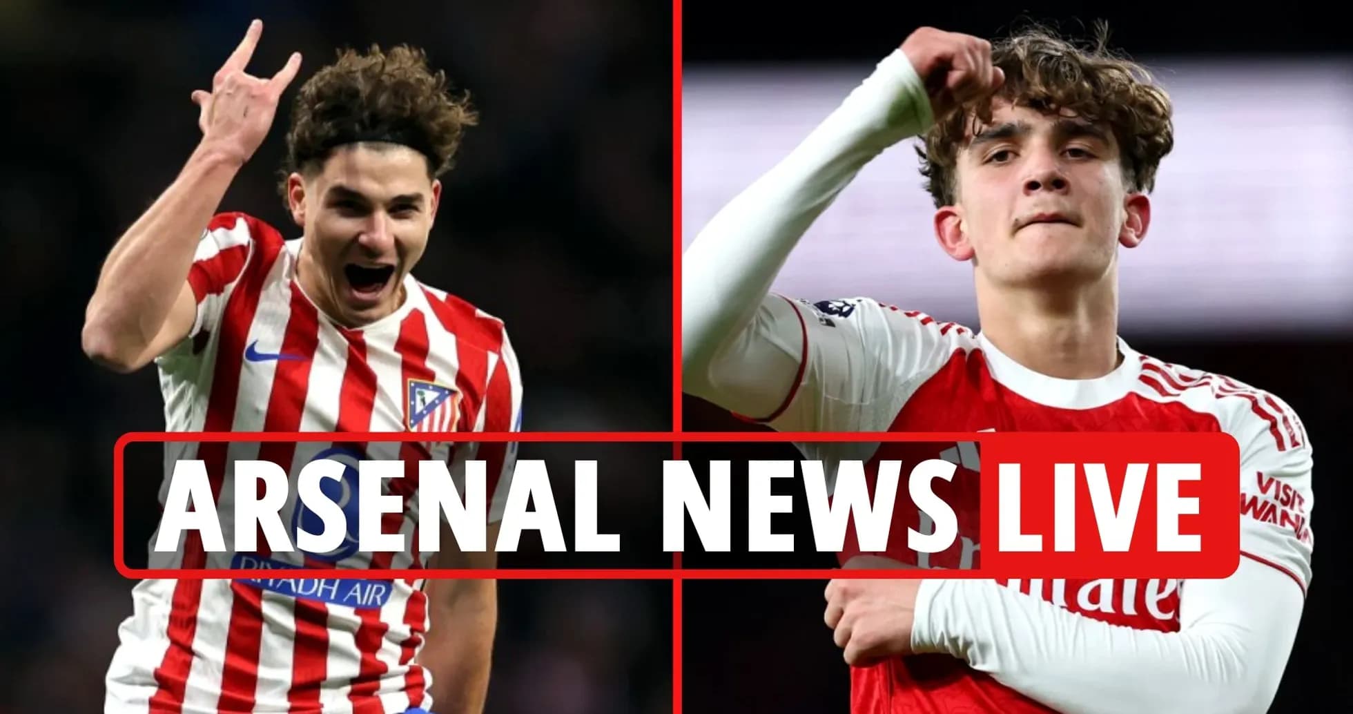 Jugadores de Atlético de Madrid y Arsenal en acción Jugadores de Atlético de Madrid y Arsenal en acción