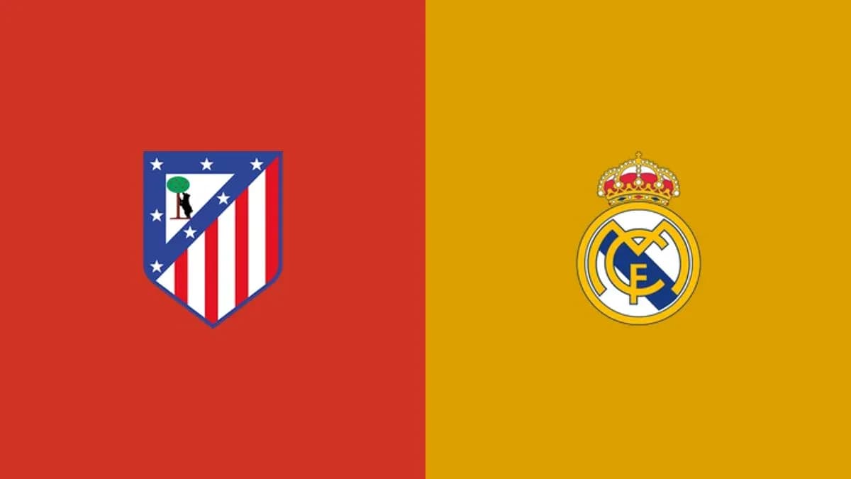 Escudos de Atlético de Madrid y Real Madrid Escudos de Atlético de Madrid y Real Madrid