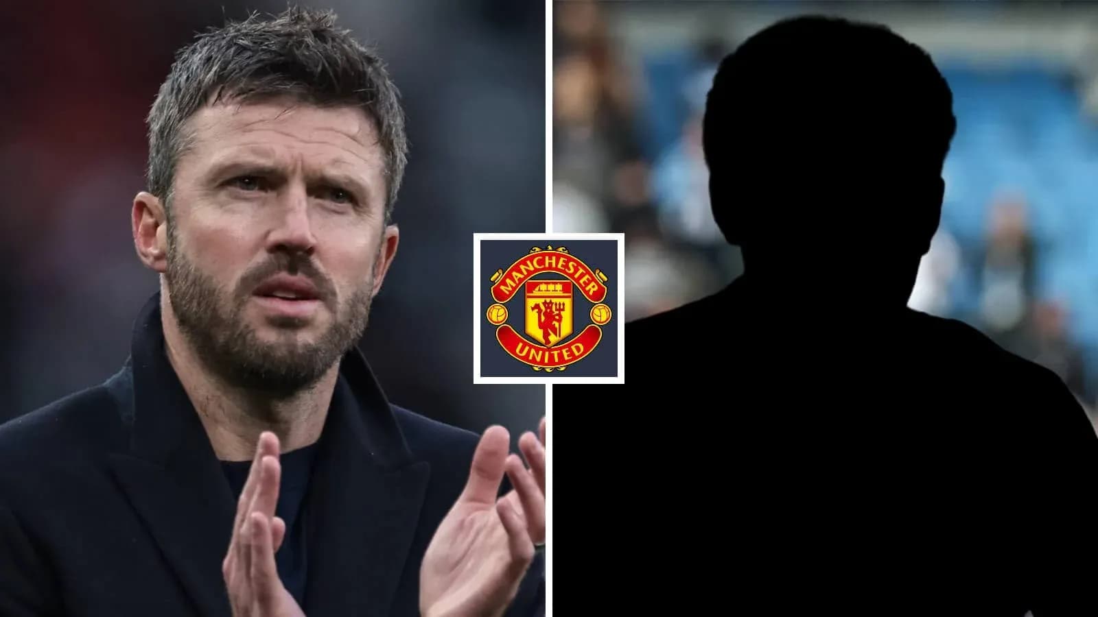 Michael Carrick applauding with Manchester United logo Michael Carrick applauding with Manchester United logo