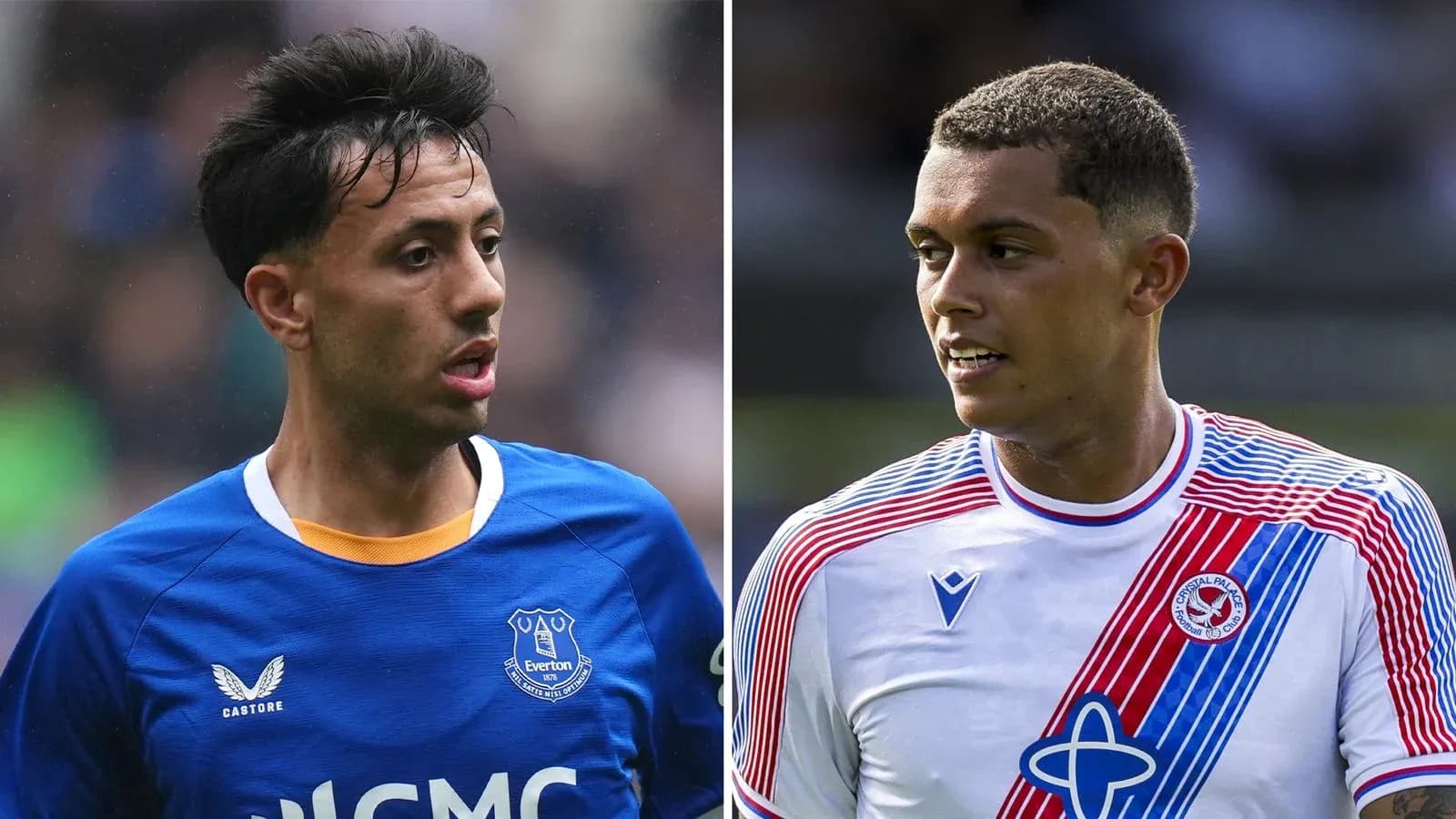 Jugadores de Everton y Crystal Palace durante un partido Jugadores de Everton y Crystal Palace durante un partido