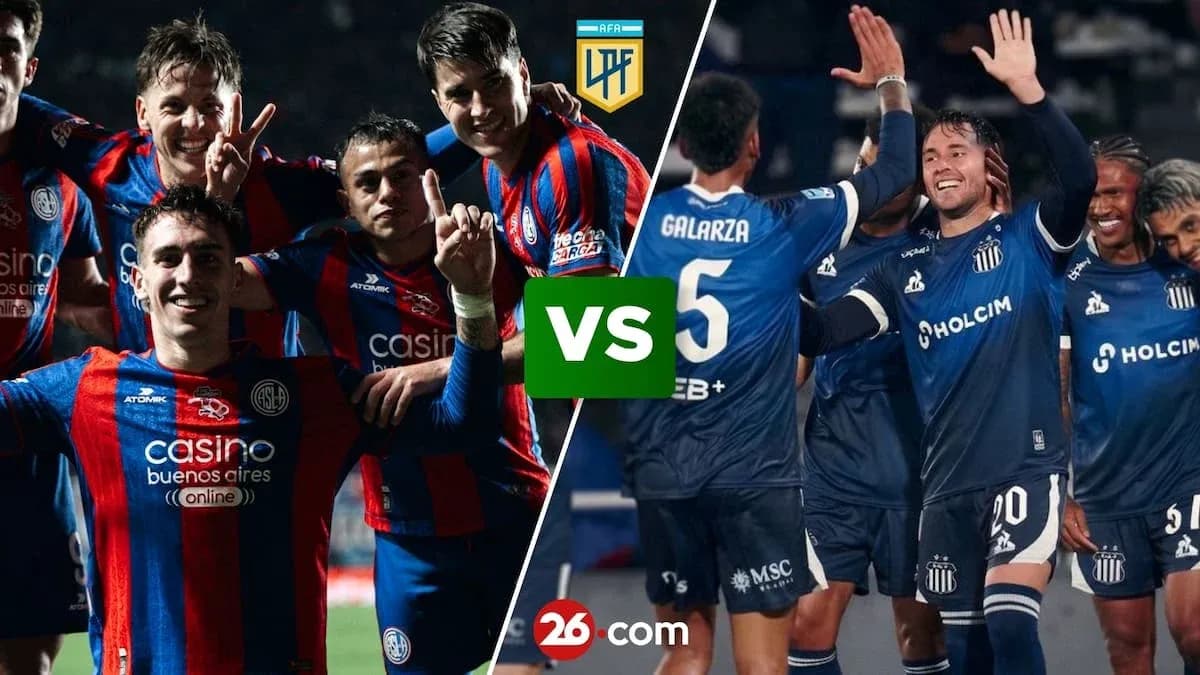 Jugadores de San Lorenzo y Talleres celebrando Jugadores de San Lorenzo y Talleres celebrando