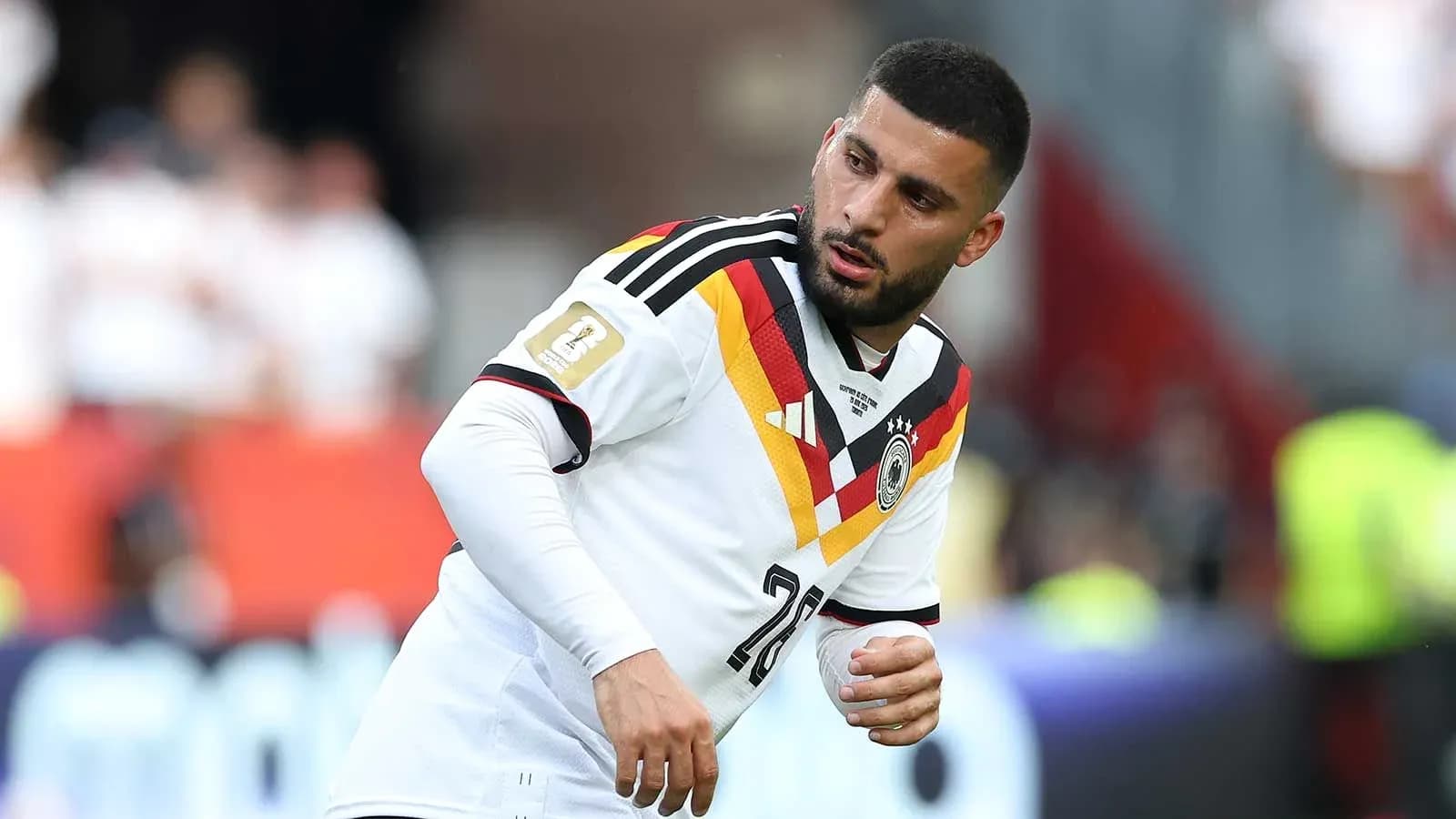Jugador de Alemania en acción durante el partido Jugador de Alemania en acción durante el partido