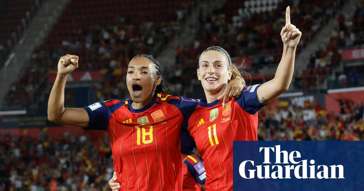 Jugadoras de España celebrando un gol en el partido Jugadoras de España celebrando un gol en el partido