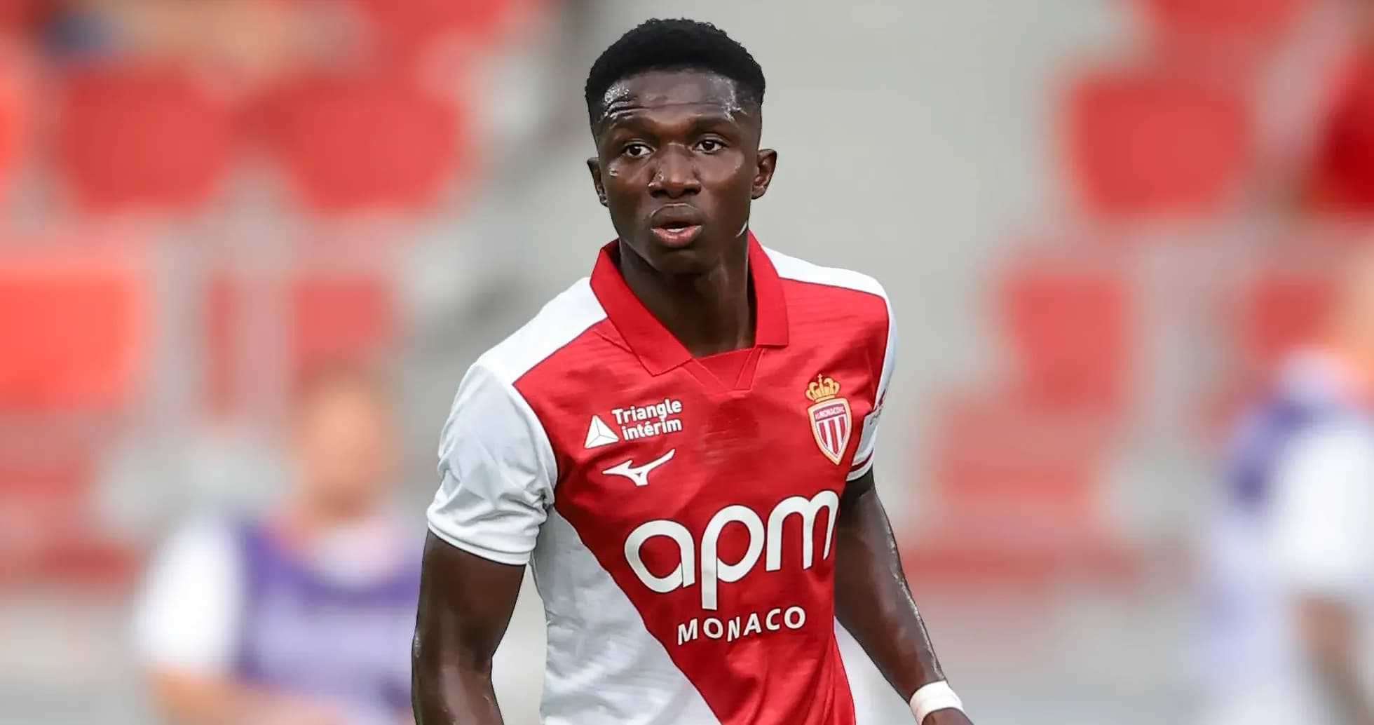 Jugador de AS Monaco en acción durante un partido Jugador de AS Monaco en acción durante un partido