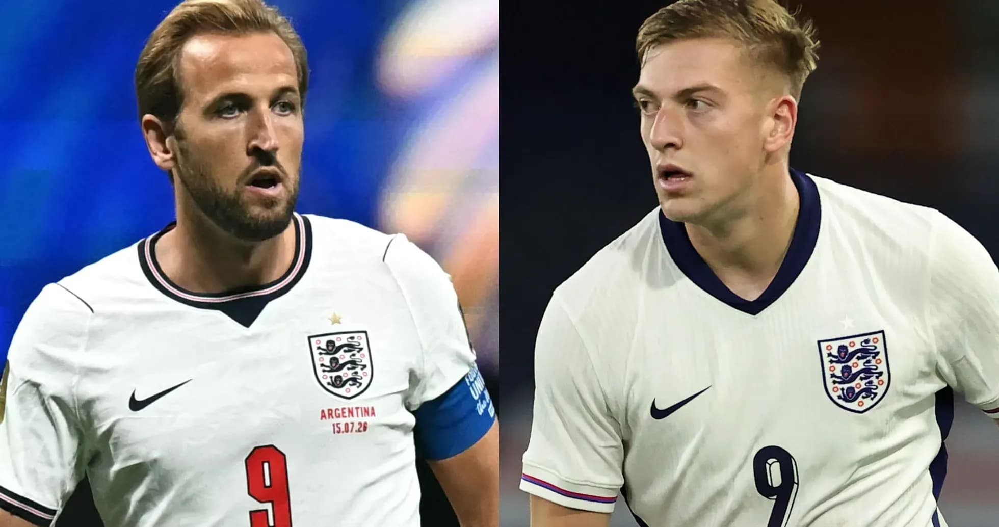 Dos jugadores de Inglaterra en acción durante un partido Dos jugadores de Inglaterra en acción durante un partido