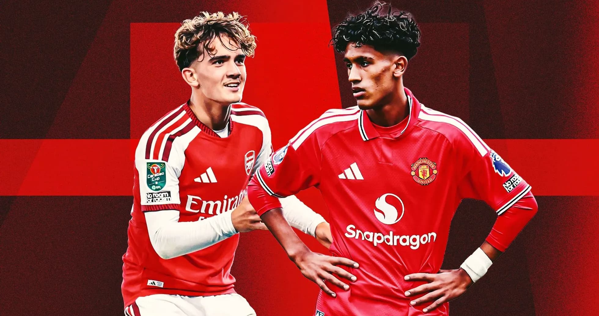 Jugadores de Arsenal y Manchester United en acción Jugadores de Arsenal y Manchester United en acción