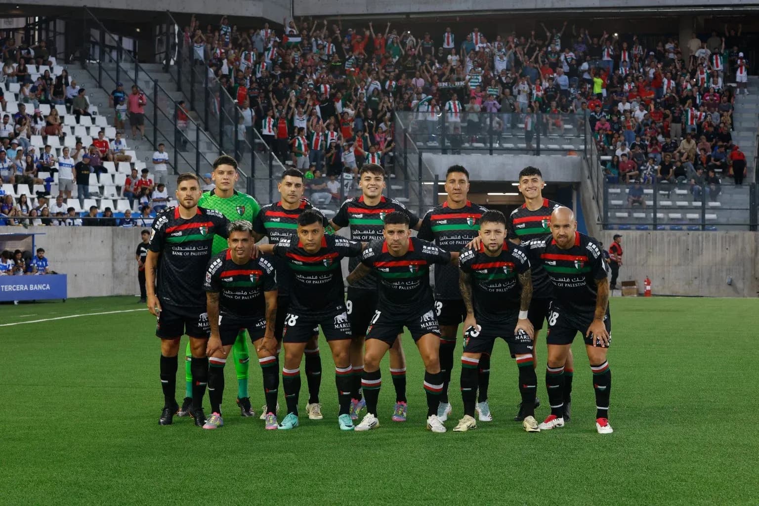 Jugadores de Palestino posando para la foto Jugadores de Palestino posando para la foto