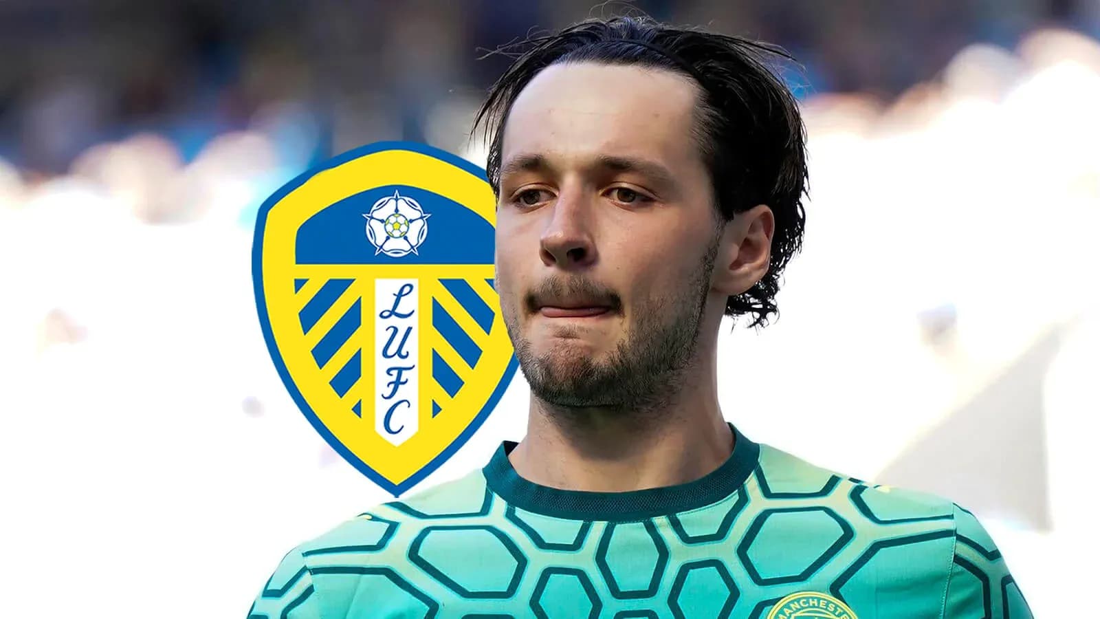 Jugador de Leeds United en uniforme de portero Jugador de Leeds United en uniforme de portero