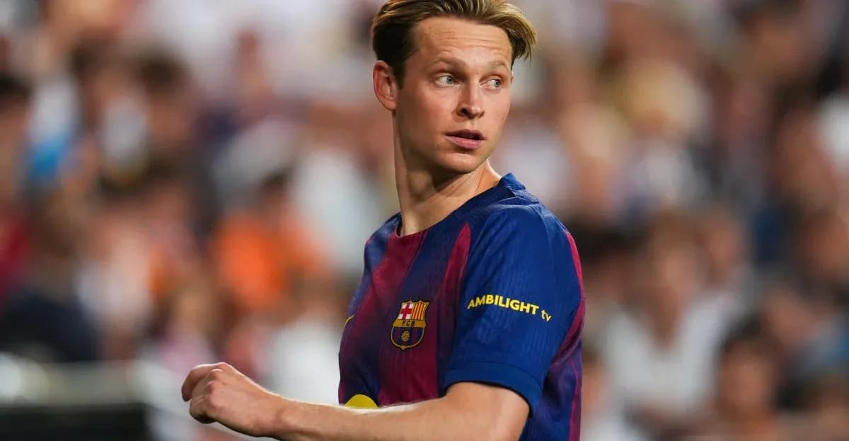 Jugador del FC Barcelona en el campo durante partido Jugador del FC Barcelona en el campo durante partido