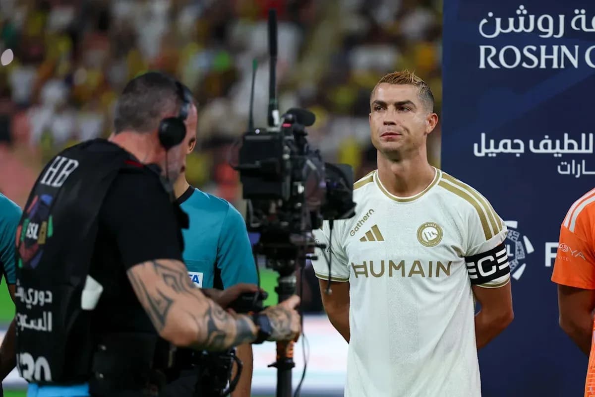 Cristiano Ronaldo en ceremonia antes del partido Cristiano Ronaldo en ceremonia antes del partido