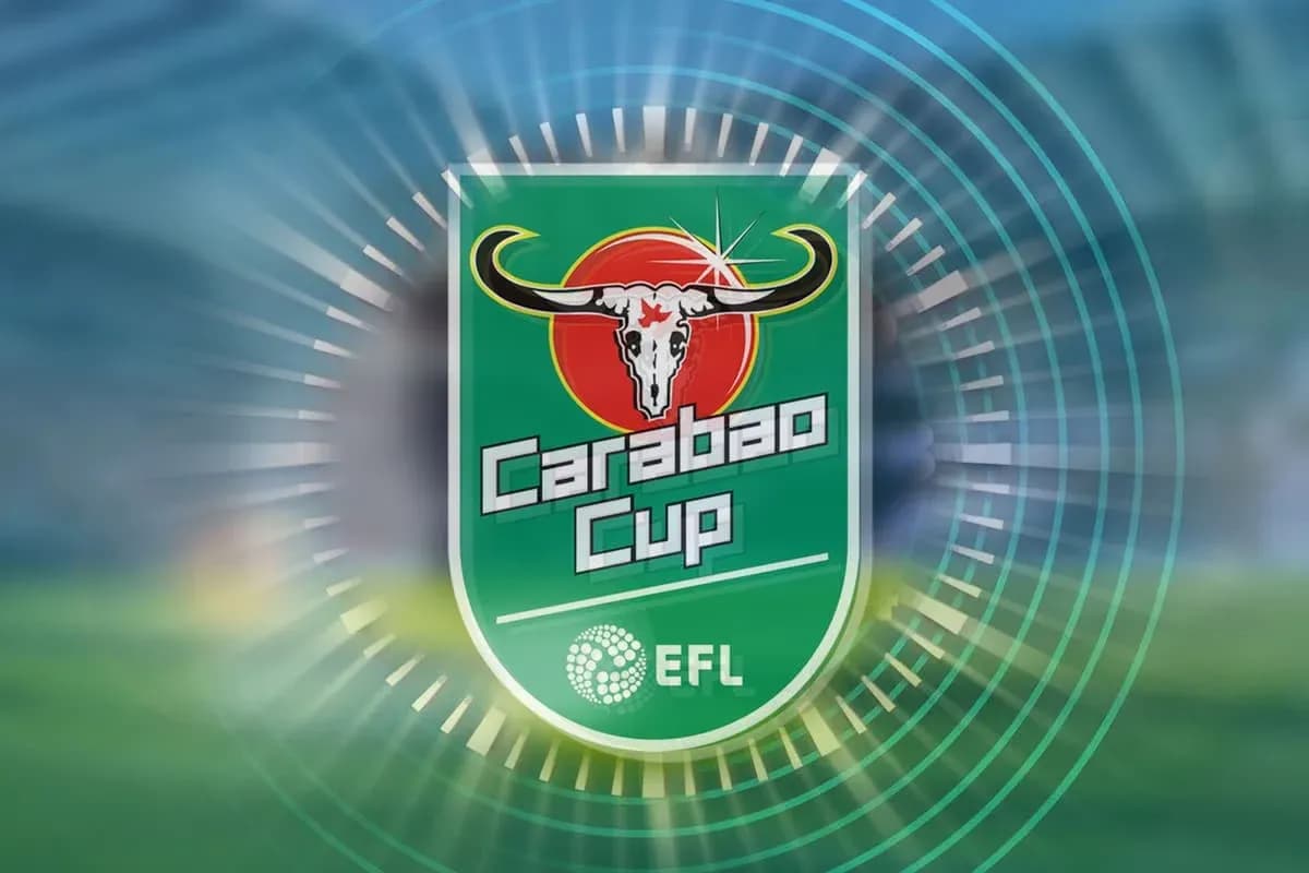 Logo del Carabao Cup con fondo deportivo Logo del Carabao Cup con fondo deportivo